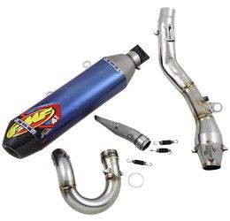 FMF Factory 4.1 RCT complete exhaust system with Megabomb Stainless Steel / Titanium pipe and blue anodized Titanium silencer with end cap Carbon Husqvarna FE 501 20-22
