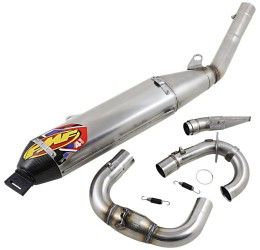 FMF Factory 4.1 RCT complete exhaust system with MegaBomb Stainless Steel pipe and Aluminum silencer with end cap Carbon Yamaha YZ 450 F 20-22
