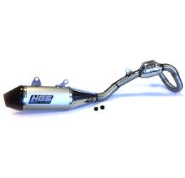 HGS T1 complete exhaust system with steel pipe and aluminum silencer with carbon end cap for Husqvarna FC 250 23-25