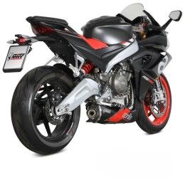 Mivv DELTA RACE exhaust street legal black stainless steel for Aprilia Tuono 660 21-24
