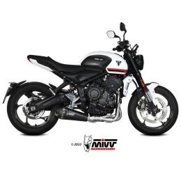 Mivv DELTA RACE exhaust street legal black stainless steel for Triumph Tiger 660 Sport 22-24