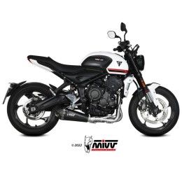 Mivv DELTA RACE exhaust street legal black stainless steel for Triumph Trident 660 21-24