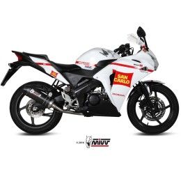 Mivv OVAL exhaust street legal carbon with carbon cap for Honda CBR 125 R 11-16