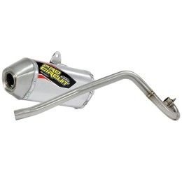 Pro Circuit T-5 complete exhaust system with stainless steel pipe and aluminum silencer with honda crf 110 f 13-18