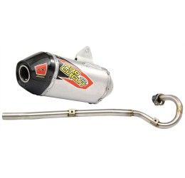Pro Circuit T-6 complete exhaust system with Stainless Steel pipe and Aluminum silencer with end cap Carbon honda crf 125 f 14-18