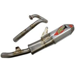 Pro Circuit T-6 Conical complete exhaust system with Stainless steel pipe and Aluminum silencer with Honda CRF 250 R 2022