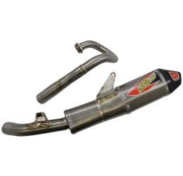 Pro Circuit Ti-6 Conical complete exhaust system with Titanium pipe and Titanium silencer with end cap Carbon Honda CRF 250 R 2022