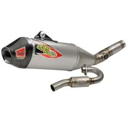 Pro Circuit Ti-6 Pro complete exhaust system with pipe and Titanium silencer with end cap Carbon Kawasaki KX 250 4T 21-24