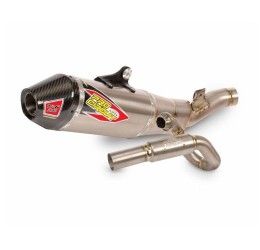 Pro Circuit Ti-6 Pro Tri-Oval complete exhaust system with Titanium pipe and Titanium silencer with end cap Carbon Kawasaki KX 450 4T 24-26