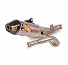 Pro Circuit Ti-6 Tri-Oval complete exhaust system with Titanium pipe and Titanium silencer with end cap Carbon Kawasaki KX 450 4T 24-26