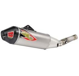 Pro Circuit T-6 Euro Tri-Oval complete exhaust system with Stainless Steel pipe and Titanium silencer with end cap Carbon Kawasaki KXF 250 09-16