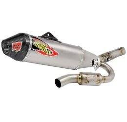 Pro Circuit Ti-6 Pro complete exhaust system with Titanium pipe and Titanium silencer with end cap Carbon Kawasaki KXF 250 09-16