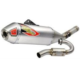 Pro Circuit T-6 complete exhaust system with Stainless Steel pipe and Aluminum silencer with end cap Stainless Steel Kawasaki KXF 250 17-19