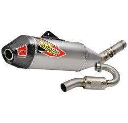 Pro Circuit Ti-6 complete exhaust system with Titanium pipe and Titanium silencer with end cap Carbon Kawasaki KXF 250 17-19