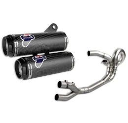 Termignoni complete exhaust system no street legal with carbon silencers for Ducati Monster 1200 14-16 (2 Silencers)