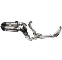 Termignoni complete exhaust no street legal with stainless steel pipes and titanium CuNb silencers with carbon end cap for Ducati Panigale V2 20-22 (2 silencers)