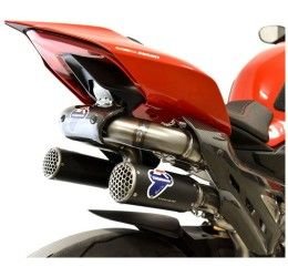 Termignoni complete exhaust system no street legal with titanium pipes and black titanium silencer for Ducati Panigale V4 18-22