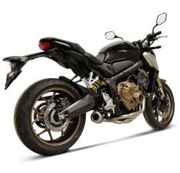 Termignoni complete exhaust system no street legal with stainless steel pipes and carbon silencer Honda CB 650 R 19-22