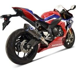 Termignoni complete exhaust system no street legal with titanium pipes and titanium silencer with carbon end cap for Honda CBR 1000 RR-R 20-22