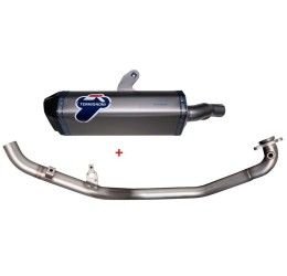 Termignoni complete exhaust system no street legal with stainless steel pipes and titanium silencer with carbon end cap for Honda X-ADV 750 17-20