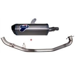 Termignoni complete exhaust system no street legal with stainless steel pipes and titanium silencer with carbon end cap for Honda X-ADV 750 21-22