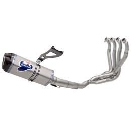 Termignoni complete exhaust system no street legal with stainless steel pipes and titanium silencer with carbon end cap for Suzuki GSX-R 1000 17-19