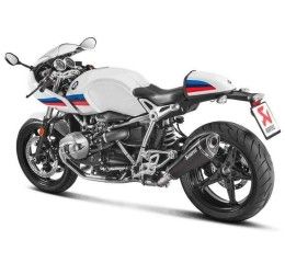 Akrapovic exhaust street legal titanium black coated with carbon end cap for BMW R nine T Racer 17-22