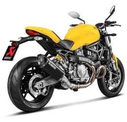 Akrapovic exhaust no street legal black lined titanium with carbon end cap for Ducati Monster 821 17-20