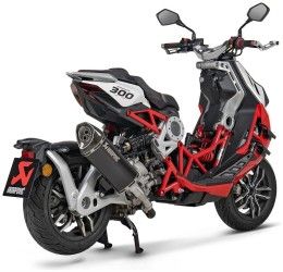 Akrapovic exhaust street legal black titanium with carbon end cap for Italjet Dragster 300 2024