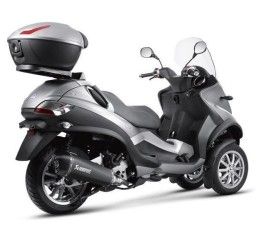 Akrapovic exhaust street legal black lined stainless steel with carbon end cap for Piaggio X Evo 400 07-13