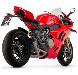 Arrow Works exhaust no street legal titanium with carbon end cap for Ducati Panigale V4 18-23
