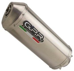 GPR satinox exhaust street legal with catalyst for Benelli TRK 502 17-20