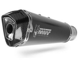 Mivv DELTA RACE exhaust street legal black stainless steel for Piaggio Vespa GTS 300 21-24
