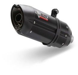 Mivv SUONO exhaust street legal black stainless steel with carbon cap for Ducati Monster 821 14-17