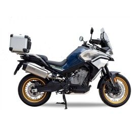 MT RACE MAGNUM exhaust street legal BLACK STEEL with CARBON end cap for CFMoto 800 MT Explore 22-25