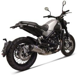 Termignoni exhaust no street legal titanium with carbon end cap for Benelli Leoncino 500 18-20