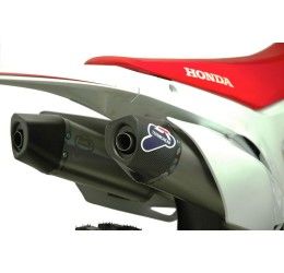 Termignoni exhaust no street legal stainless steel with carbon end cap for Honda CRF 450 R 2014 (2 Silencers)