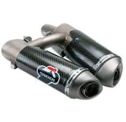 Termignoni exhausts street legal carbon for Ducati Hypermotard 796 2012 (2 silencers)