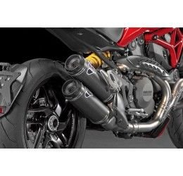 Termignoni exhausts street legal carbon for Ducati Monster 821 14-16 (2 silencers)