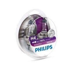 SET 2 PHILIPS H4 VISION PLUS LAMPS - 12V 60 / 55W - (Ref.Philips:12342VPS2)