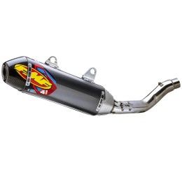 FMF Factory 4.1 RCT anodized grey Aluminum silencer with end cap Carbon for Kawasaki KX 450 4T 2024