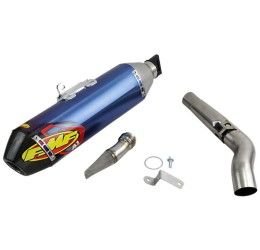 FMF Factory 4.1 RCT blue anodized Titanium silencer with end cap Carbon for Kawasaki KX 450 4T 20-23