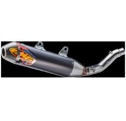 FMF Q4 HEX anodized grey Aluminum silencer with end cap Stainless Steel for Kawasaki KX 450 4T 24-26