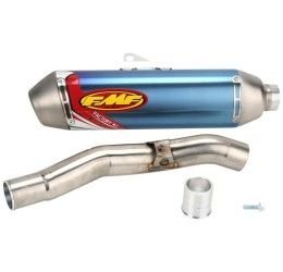 FMF Factory 4.1 blue anodized titanium silencer with stainless steel link pipe Yamaha WRF 250 07-13