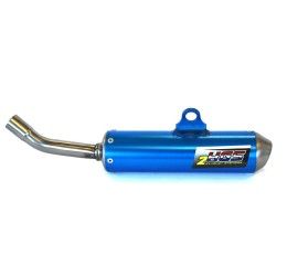 HGS aluminum silencer for Fantic XX 125 21-25 blue