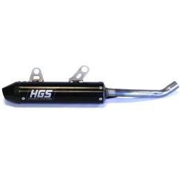 HGS aluminum silencer with carbon end cap for GasGas MC 125 2024 black