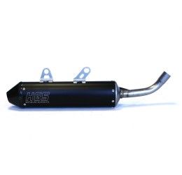 HGS aluminum silencer with carbon end cap for Husqvarna TC 250 19-22 OVAL SHAPE black