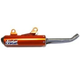 HGS aluminum silencer for KTM 125 SX 19-22 orange