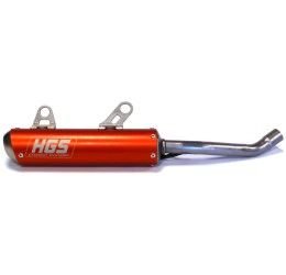 HGS aluminum silencer for KTM 125 SX 23-24 orange