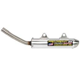 Pro Circuit 304 Round in Aluminum silencer end cap Stainless Steel for Kawasaki KX 250 1990